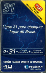 21727 MZ 10/02 Ligue 31 para qualquer lugar do Brasil Mapa P0721 T328.580 CSM 40c